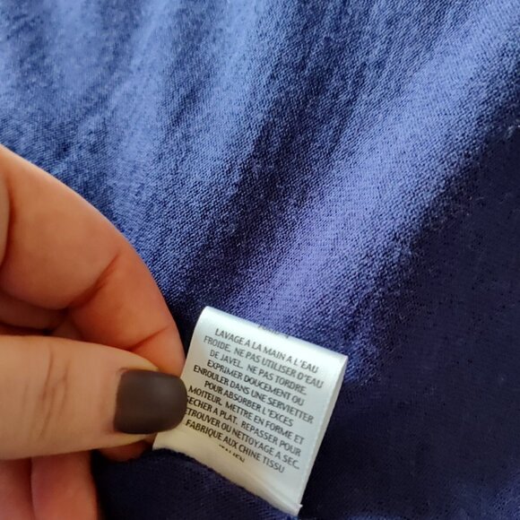 eileen fisher open cardigan Sweater M Italian Merino Yarn Blue Purplish - Picture 11 of 12